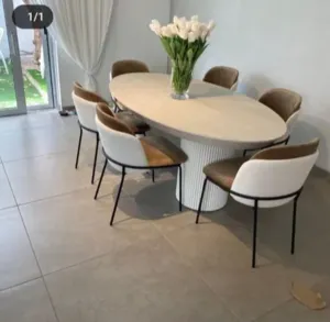 שולחן לפינת אוכל אליפסה פורמייקה טרוונטין